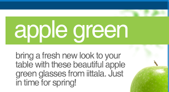 Apple green glassware