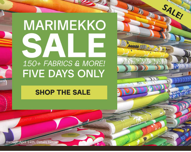 Marimekko Sale! 150+ fabrics, 5 days only!