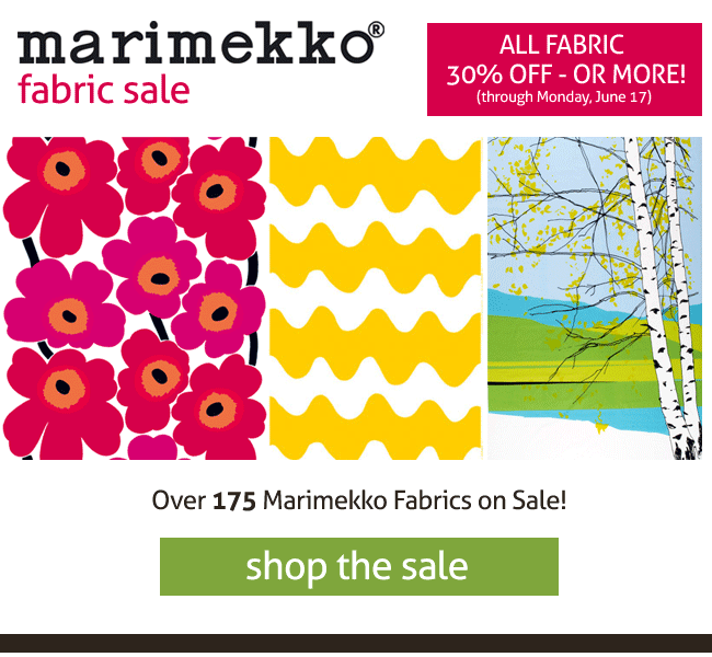 Marimekko Sale! ALL Fabric 30%+ OFF! This Weekend Only