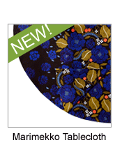 NEW Tableclothshttp://www.finnstyle.com/marimekko-sonja-black-blue-round-

tablecloth.html