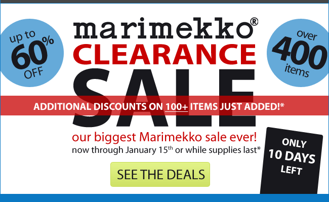 HUGE Clearance Sale! Over 400 items up to 60% OFF!